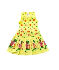 Girl's Cotton Multicolor Midi/Knee Length Sleeveless Combo Dress Pack of 03-thumb1