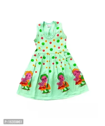 Girl's Cotton Multicolor Midi/Knee Length Sleeveless Combo Dress Pack of 03-thumb3