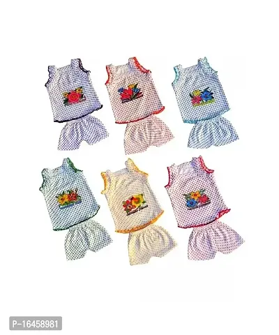 Baby Girls A-Line Cotton Frock  Gathered Dresses (Multicolor_0-12 Months, Pack of 6)