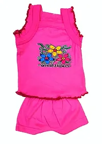 Baby Girl Sleeveless Cotton Printed Frock with Panty Pack of 06 Pcs-thumb3
