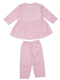 Baby 100% Cotton Baby  Girls Front Open Full Sleeve-Night Suit,Casual Wear Set 03-thumb2