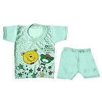 Premium 100% Cotton Baby Boys  Girls Summer Clothing Half Sleeves T-shirt with Shorts Set for Day/Night (Soft, Comfortable and Two Buttons) 06-thumb2