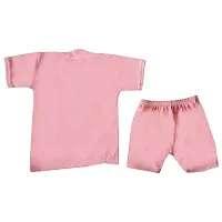 Premium 100% Cotton Baby Boys  Girls Summer Clothing Half Sleeves T-shirt with Shorts Set for Day/Night (Soft, Comfortable and Two Buttons) 06-thumb3
