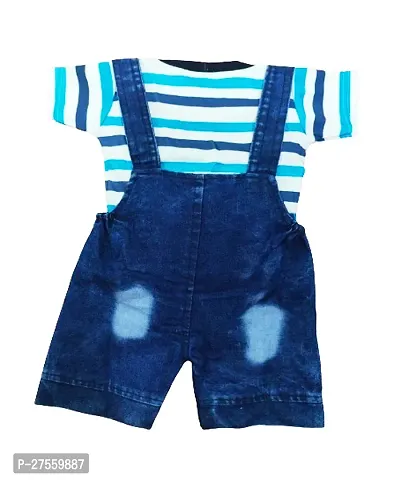 Baby Girl Baby Boys Dungaree Set for Kids, a Fashioned Product,Print of t Shirt Might Differ 01-thumb2