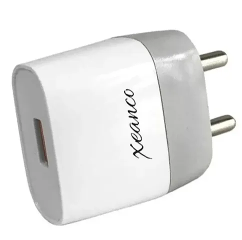 USB Fast Charger BIS Certified Made in India Wall Charger Adapter Universal Compatibility Cable Not Included White