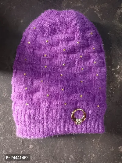 Winter Warm Design Cap For Women pack of 1-thumb0