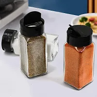 Prachi Creation 500ml 2pcs oil cooking dispenser, 2 pcs spice jar, oil brush and spatula pack of 6-transparent color-thumb1