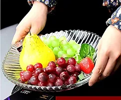 Glass Small Beautiful Leaf Shape Tray Plate for Serving Dry Fruits, Fruits, Snacks, Sweets, Chocolates for Home Decoration, Living Room-thumb2