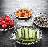Glass Small Beautiful Leaf Shape Tray Plate for Serving Dry Fruits, Fruits, Snacks, Sweets, Chocolates for Home Decoration, Living Room-thumb4