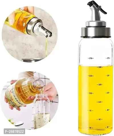 1000ml Borosilicate Glass Oil Dispenser and Pourer with Measurement, Transparent and pointer Oil Nozzle with Covering Lid, Leakproof Spill Proof, Easy Refill-thumb4