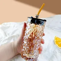 Design Drink Glass Cup with Straw Travel Mug-thumb4