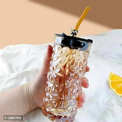 Design Drink Glass Cup with Straw Travel Mug-thumb5