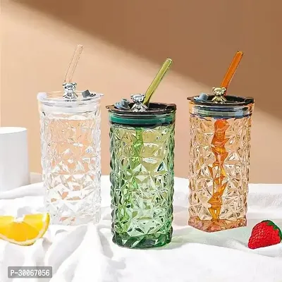 Design Drink Glass Cup with Straw Travel Mug-thumb3