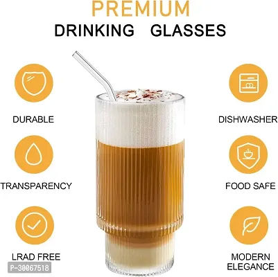 Design Drink Glass Cup with Straw Travel Mug-thumb5