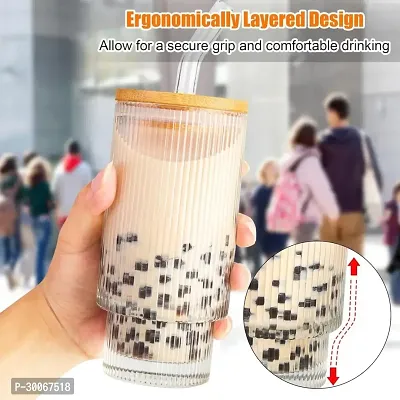 Design Drink Glass Cup with Straw Travel Mug-thumb2