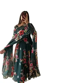 Floral Print Georgette Blend Stitched Anarkali Gown-thumb1