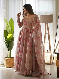 Stylish Georgette Gown with Dupatta for Women-thumb2