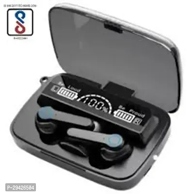 Classic Black Bluetooth Wireless Earbuds With Microphone-thumb0