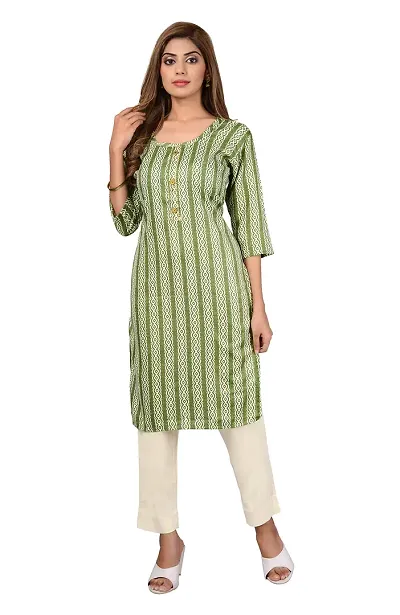 Stylish Cotton Printed A-Line Kurta