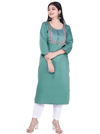 UB WOLF New Rayon Kurti(Light Blue)-thumb3