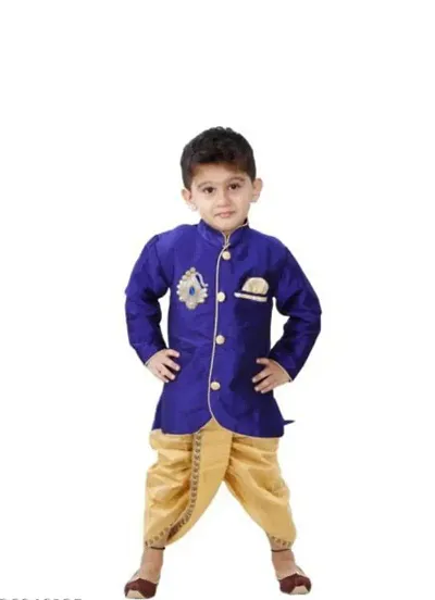 Kids Festive Dhoti Sherwani Set For Boys