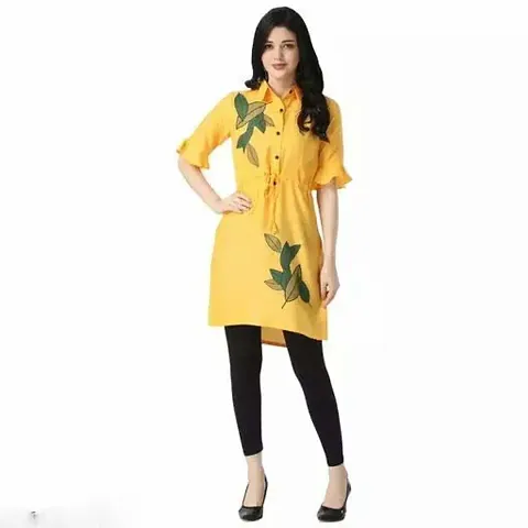 Trendy Cambric Casual Stitched Kurta For Women