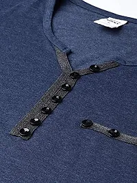 Comfortable Blue Cotton Tees For Men-thumb1