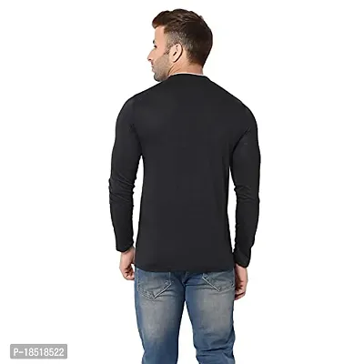 Comfortable Black Cotton Tees For Men-thumb2