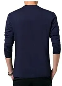 Comfortable Blue Cotton Tees For Men-thumb1