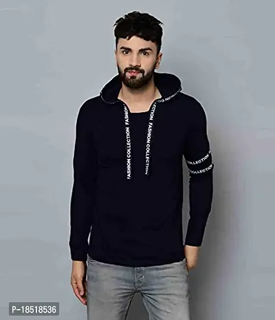 Comfortable Black Cotton Tees For Men-thumb0