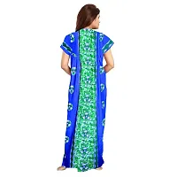 Elegant Green Cotton Printed Nighty For Women-thumb1