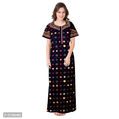 Elegant Multicoloured Cotton Printed Nighty For Women-thumb0