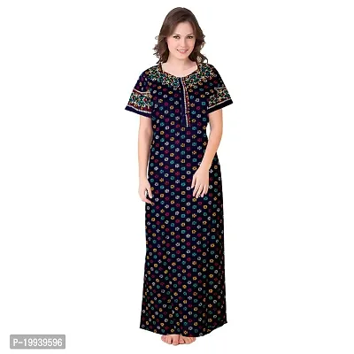 Womens Beautiful Printed Pure Cotton Maxi Nighty