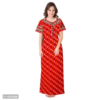 Womens Beautiful Printed Pure Cotton Maxi Nighty