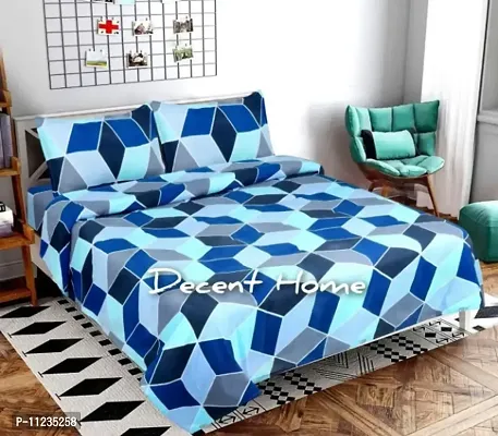 Fancy Microfiber Printed Bedsheet with 2 Pillow Covers