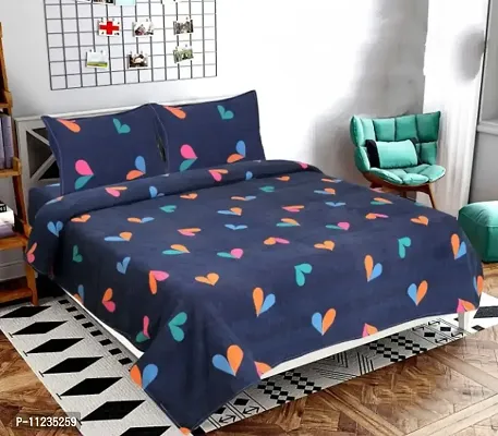 Fancy Microfiber Printed Bedsheet with 2 Pillow Covers