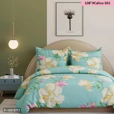 Fancy Glace Cotton Printed Bedsheet with 2 Pillow Covers