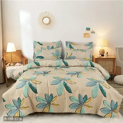 Fancy Glace Cotton Printed Bedsheet with 2 Pillow Covers