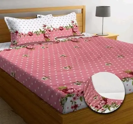 Best Selling Fitted Elastic Double Bedsheets with 2 Pillow Covers