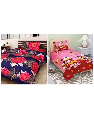 BUY 1 GET 1 FREE Poly Cotton Single Bedsheet