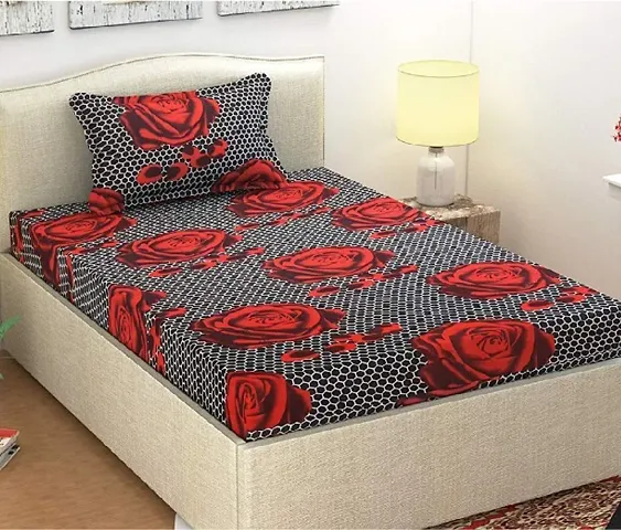 Floral Printed Single Bedsheet