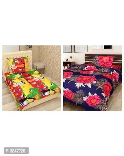 BUY 1 GET 1 FREE Polycotton Single Bedsheets-thumb0