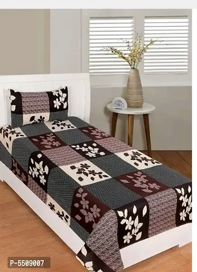 Stylish Microfiber Bedsheet With 1 Pillowcover