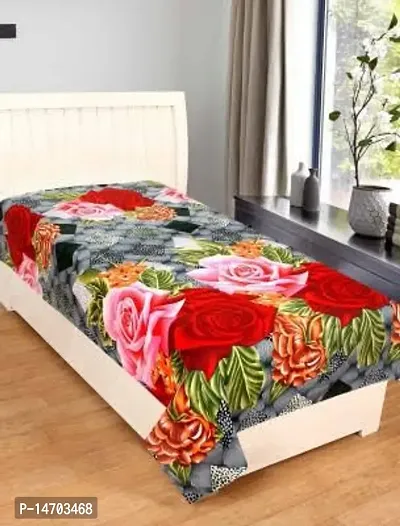 Beautiful Polycotton Printed Single Bedsheet-thumb0