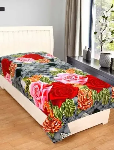 Polycotton Printed Single Bedsheets Without Pillow Cover