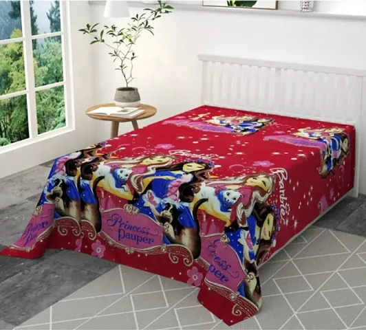 Polycotton Printed Single Bedsheet Without Pillow Cover
