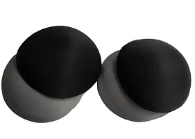 Women's Foam Cotton Round Shape 2 Pair Bra Cup Pad In Black and White Color (Combo) (42)-thumb2