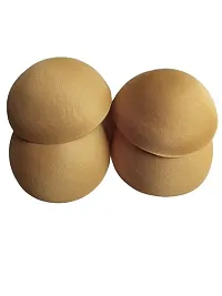 Women's Foam Cotton Round Shape Bra Cup Pad 2 Pair (36, Brown)-thumb2