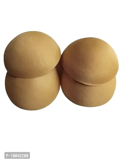 Women's Foam Cotton Round Shape Bra Cup Pad 2 Pair (36, Brown)-thumb3