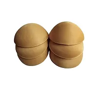 Women's Foam Cotton Round Shape Bra Cup Pad 3 Pair (38, Brown)-thumb2